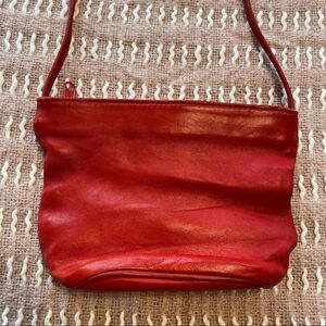 L.J. Simone New York Red Leather Purse